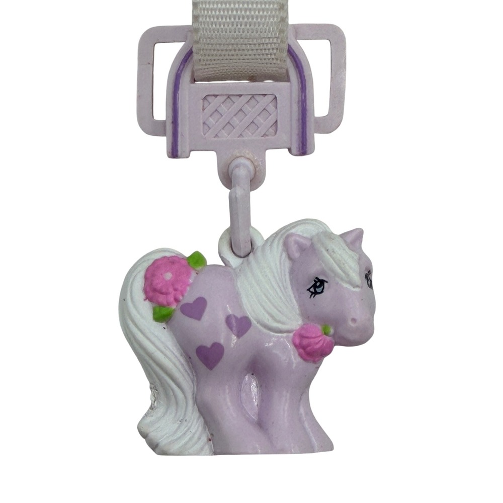 Vintage 1983 My Little Pony Powder Puff Charm Necklace Fan Club Exclusive‎ G1